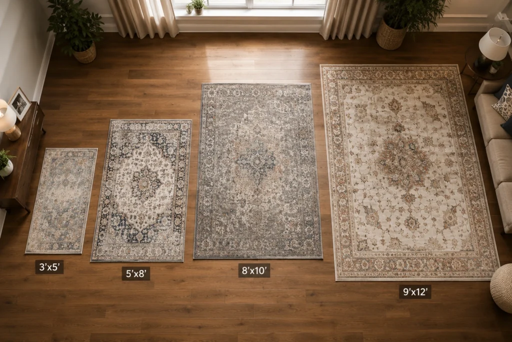 Rug sizes affecting cleaning cost